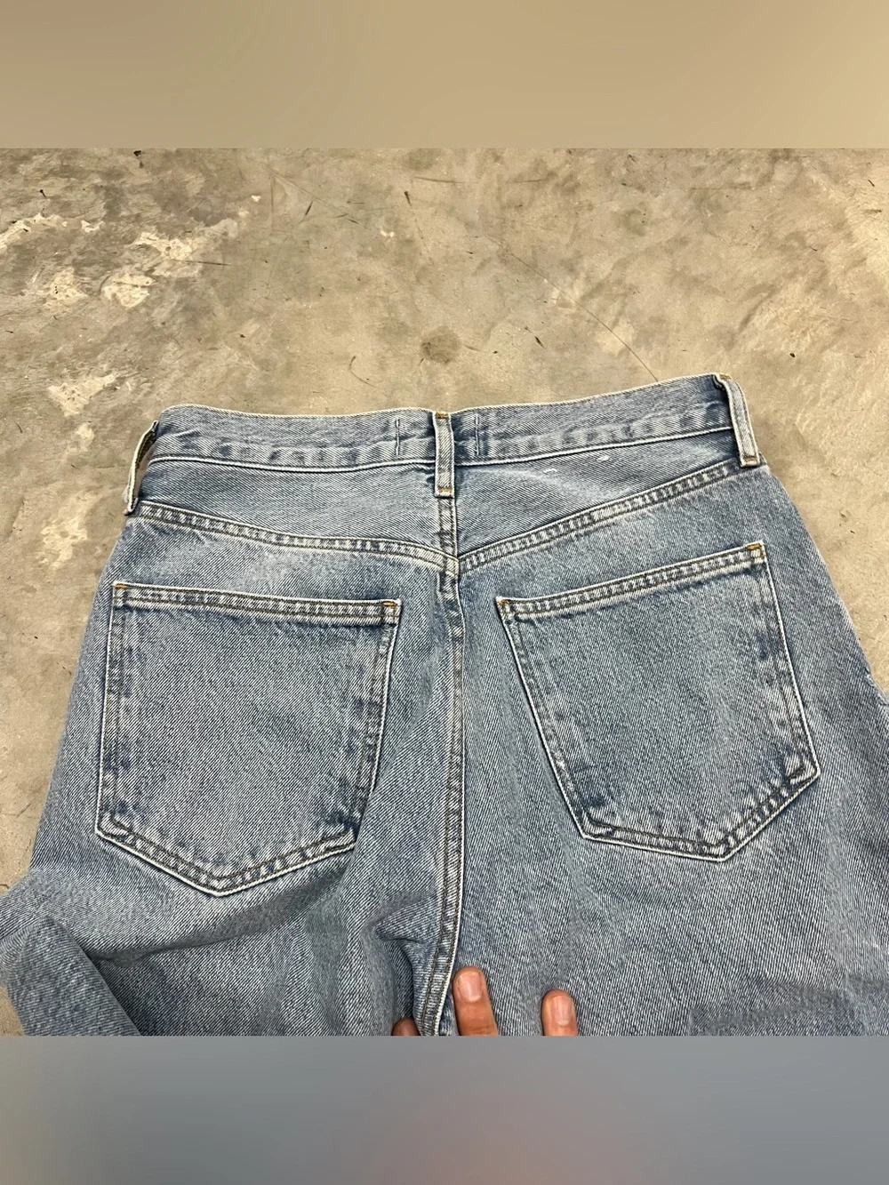 AGOLDE Dame Jean Jeans Womens 25 High Rise Wide Leg Showdown Denim A9159-1141